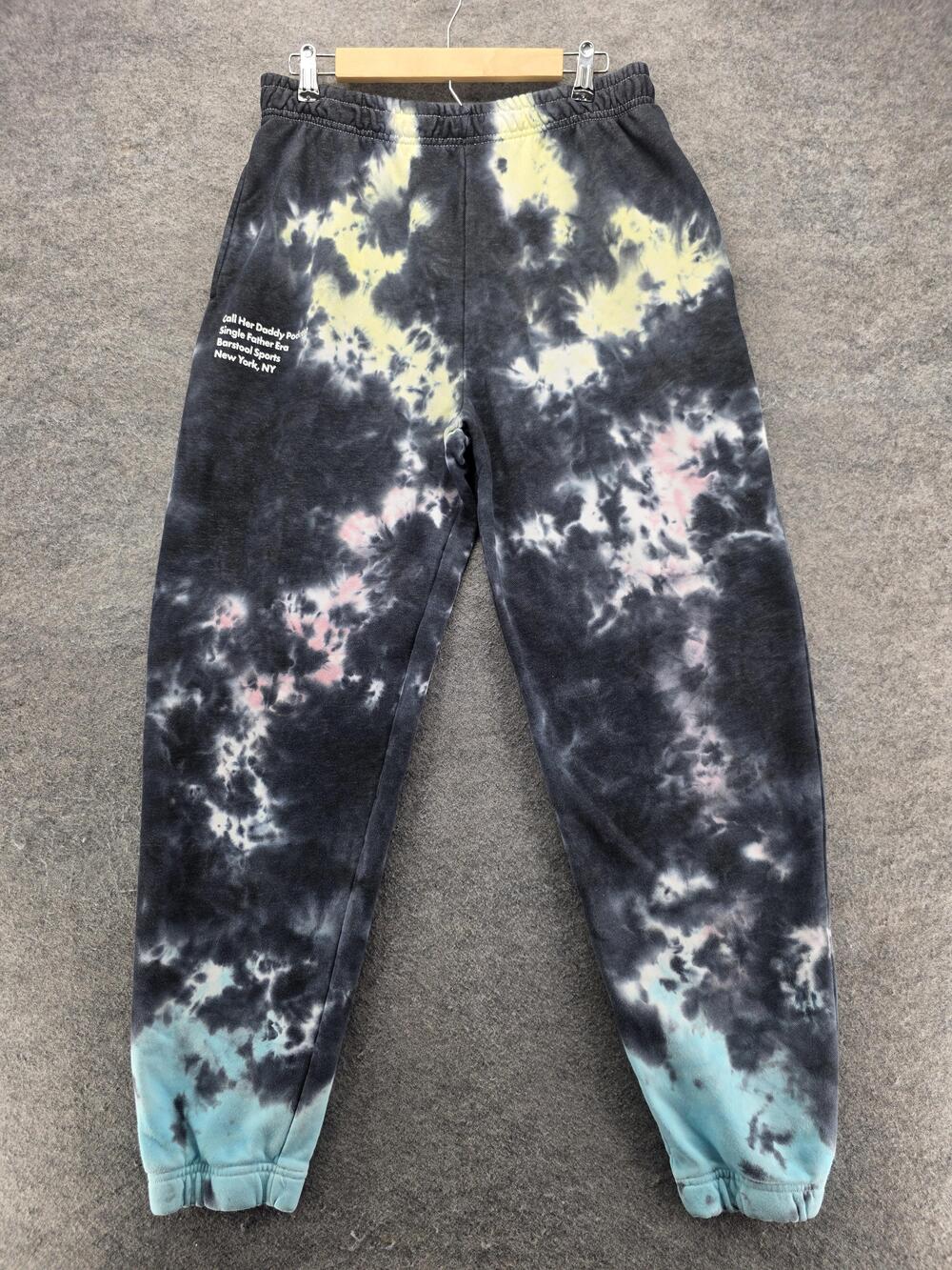 Barstool Sports Pants Womens XL Black Tie Dye Jogger Fleece Call Her Daddy